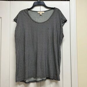 MICHAEL Michael Kors Black Top with Diamonds Pattern Size 1X
